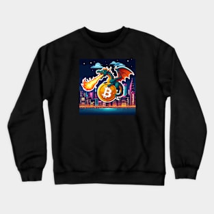 Crypto Currency Bitcoin Dragon Crewneck Sweatshirt